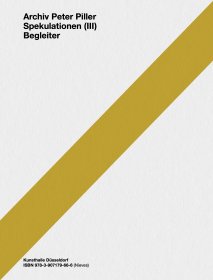 Peter Piller<br />
Spekulationen III