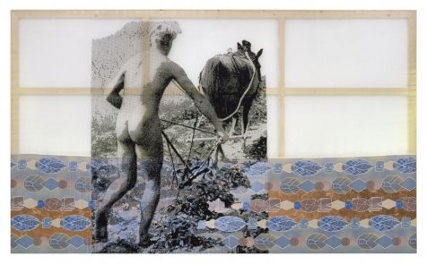 Sigmar Polke, Primavera, 2003, Acrylic on fabric and polyester textile,
300 × 500 cm, Kunstsammlung Nordrhein-Westfalen,
Düsseldorf, Loan from NRW.BANK.
© The Estate of Sigmar Polke, Cologne / VG Bild-Kunst, Bonn 2021
