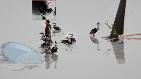 Ian Cheng
Still from Thousand Islands Thousand Laws, 2013
Live simulation, sound, infinite duration
Courtesy of the artist