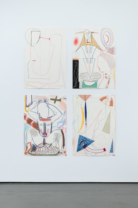 Installationsansicht
Ilse Henin
Ohne Titel, 2018/2019
Ölkreide auf Papier, 100 × 70 cm
Courtesy die Künstlerin und KM, Berlin
Foto: Katja Illner