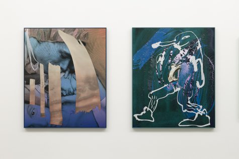 Two images of the artist Camille Henrot