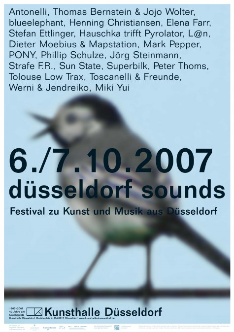 düsseldorf sounds. Festival zu Kunst und Musik aus Düsseldorf
6.10. – 7.10.2007