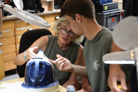 Ein Mann hilft einer Frau dabei etwas zu reparieren