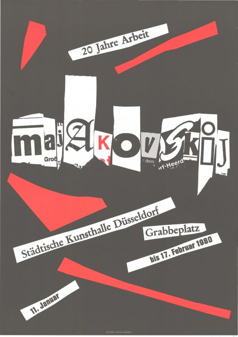 20 Jahre Arbeit
Majakovskij
11.1. – 17.2.1980
