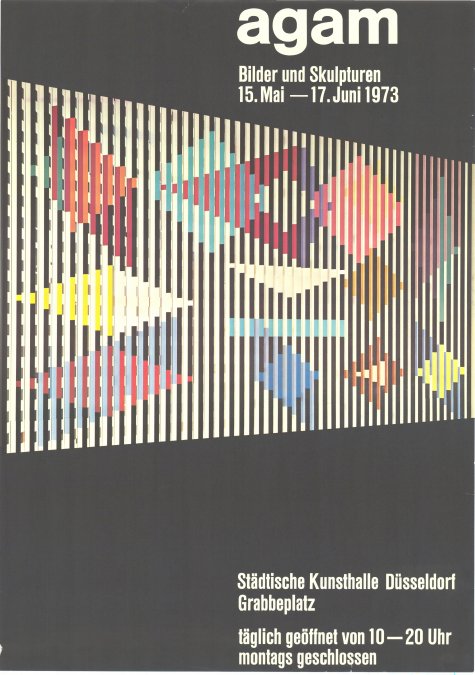 Bilder und Skulpturen. In Kooperation mit dem Centre National d’Art Contemporain und dem Musée National d’Art Moderne
Agam
14.5. – 17.6.1973