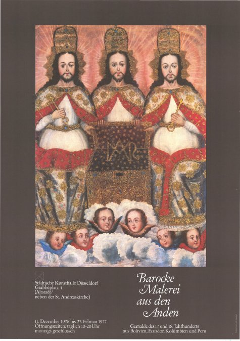 Barocke Malerei aus den Anden. Gemälde des 17. und 18. Jahrhunderts aus Bolivien, Kolumbien und Peru
10.12.1976 – 27.2.1977