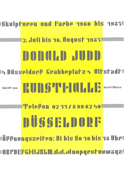 Skulpturen und Farbe 1960-1987
Donald Judd
2.7. – 16.8.1987