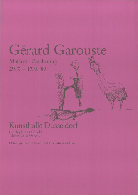 Malerei, Zeichnung
Gérard Garouste
29.8. – 17.9.1989