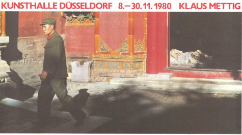 CHINA September-Oktober 1978. Beijing, Yanan, Xian, Luoyang
Klaus Mettig
8.11. – 30.11.1980