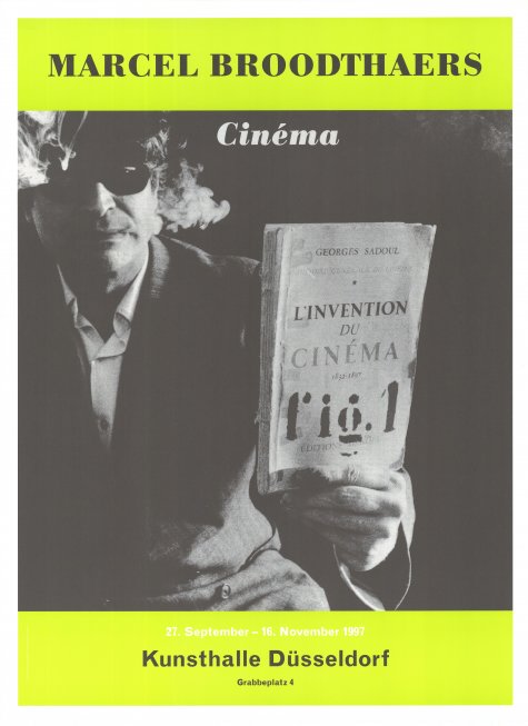 Cinéma
Marcel Broodthaers
27.9. – 16.11.1997