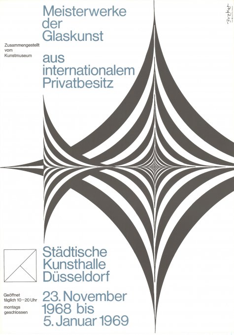 aus internationalem Privatbesitz
Meisterwerke der Glaskunst
22.11.1968 – 5.1.1969