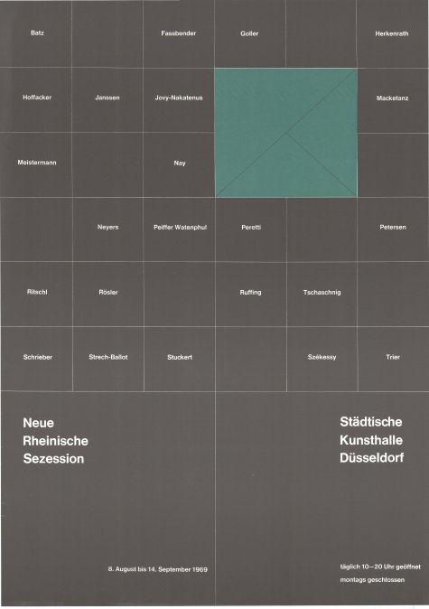 Neue Rheinische Sezession
8.8. – 14.9.1969
