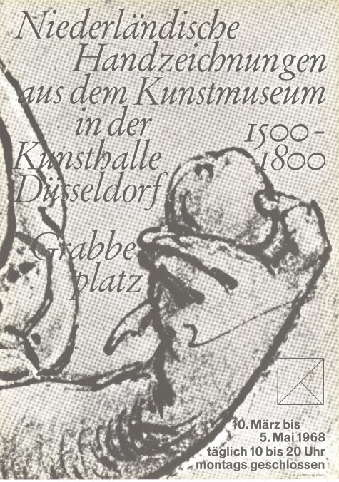 1500 – 1800 aus dem Kunstmuseum DüsseldorfMalerei, Graphitzeichnungen
Niederländische Handzeichnungen
10.3. – 5.5.1968