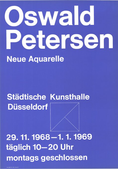 Neue Aquarelle
Oswald Petersen
29.11.1968 – 1.1.1969