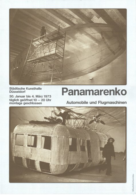 Automobile und Flugmaschinen
Panamarenko
30.1. – 2.3.1973