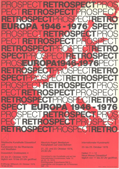 Prospect – RETROSPECT. Europa 1946-1976
25.10. – 4.11.1976