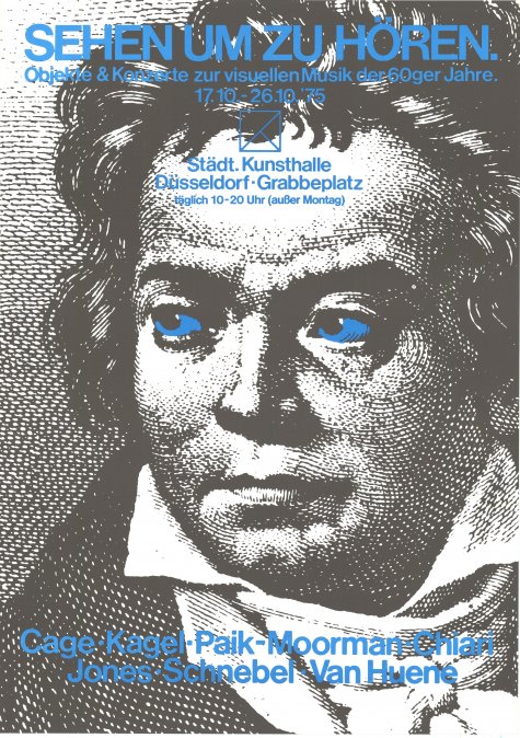 Objekte und Konzerte zu visueller Musikder 60er Jahre
Sehen um zu hören
17.10. – 26.10.1975