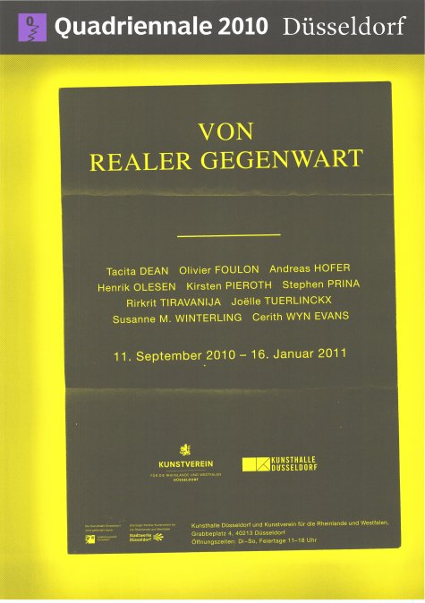 Von realer Gegenwart. Marcel Broodthaers heute
11.9.2010 – 16.1.2011