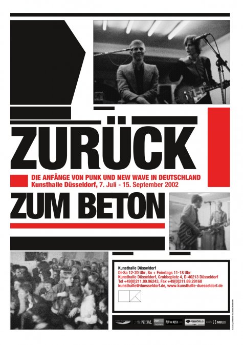 DIE ANFÄNGE VON PUNK UND NEW WAVE IN DEUTSCHLAND 1977-‘82
ZURÜCK ZUM BETON
7.7. – 15.9.2002